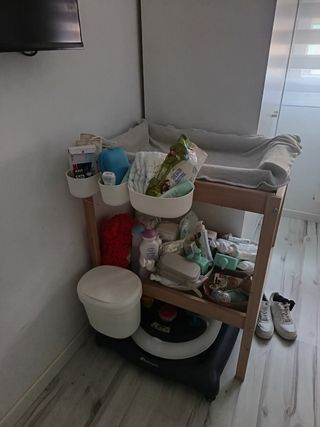Cambiador bebé madera