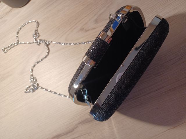 Bolso  fiesta negra brillante