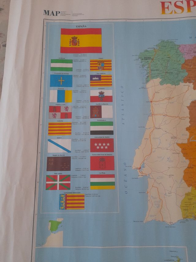 Mapa España - Estado Autonómico (100x70cm)