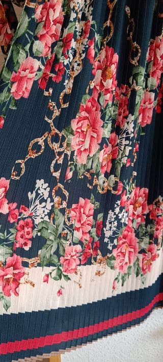 Vestido Riascimiento flores S/36/8