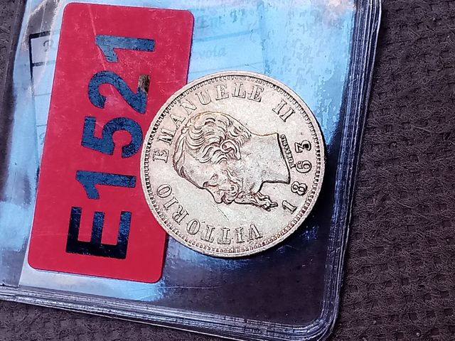 10 Lire 1863 vittorio Emanuele II Oro regno Italia