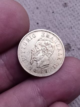 10 Lire 1863 vittorio Emanuele II Oro regno Italia