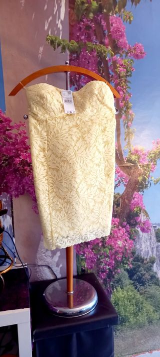 Vestido fiesta amarillo talla M