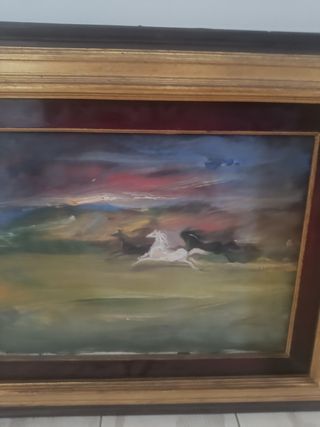 Quadro olio cavalli - Dipinto