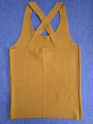 Top tirantes cruzado amarillo