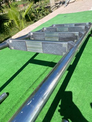 Escalera piscina metalica - acero 4 peldaños  