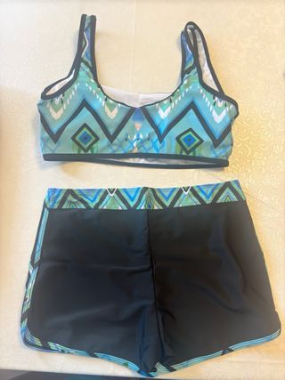 Bikini sportivo donna - blu e nero