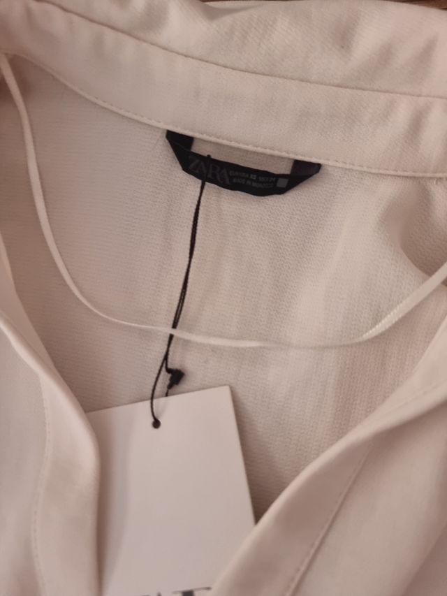 Vestido camisero beige