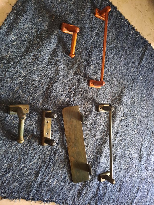 Accesorios baño madera - 5 piezas