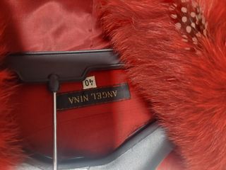 Traje rojo chaqueta falda