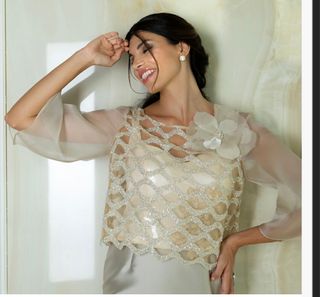 abito cerimonia beige