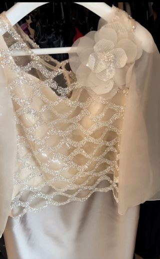 abito cerimonia beige