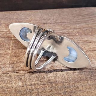 Anillo plata Duo Opalos azules