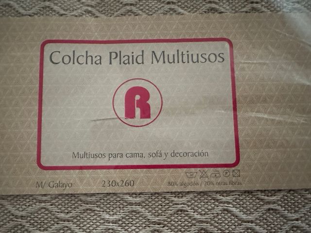 Colcha Plaid Multiusos nueva Beige 230x260
