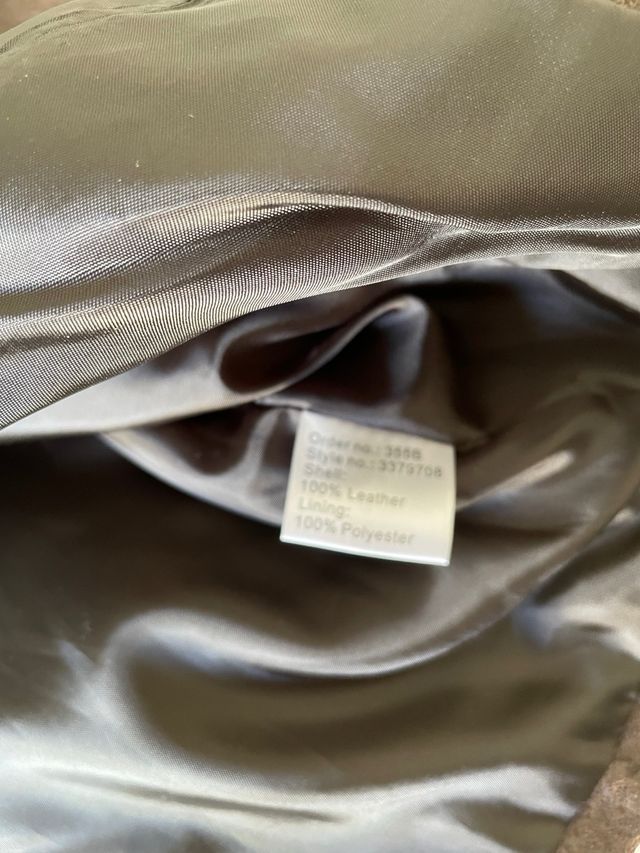 Chaqueta piel marrón DELUCA talla 48