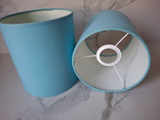 2 pantallas lámparas turquesa