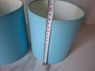 2 pantallas lámparas turquesa