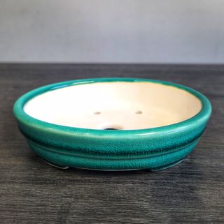 Vaso bonsai Cerâmica Verde | 13cm