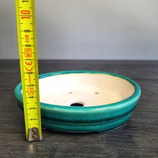 Vaso bonsai Cerâmica Verde | 13cm