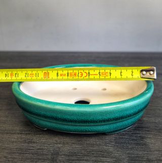 Vaso bonsai Cerâmica Verde | 13cm