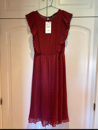 Vestido Zara rojo XS - Nuevo