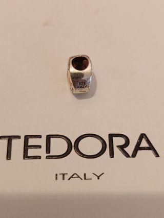 Charm Tedora Cuore Family - Argento e Arancione