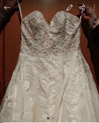 Vestido novia encaje blanco
