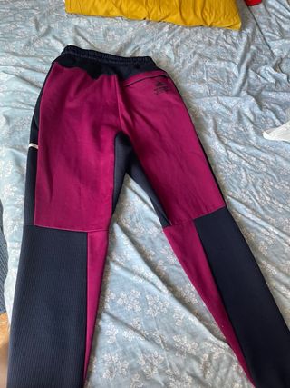 Pantalón Adidas chándal azul-fusia