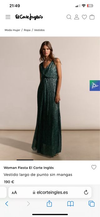 Vestido largo fiesta verde Woman Fiesta