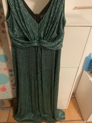 Vestido largo fiesta verde Woman Fiesta