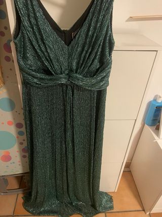 Vestido largo fiesta verde Woman Fiesta