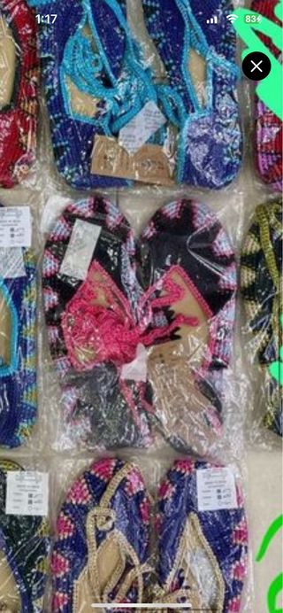 Bailarinas crochet multicolor