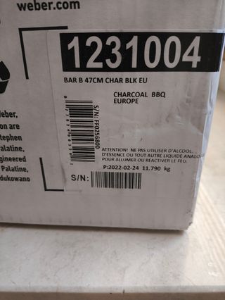 Barbacoa Weber 47cm Negra