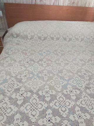 Colcha ganchillo algodón multicolor