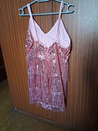 Vestido lentejuelas rosa fiesta