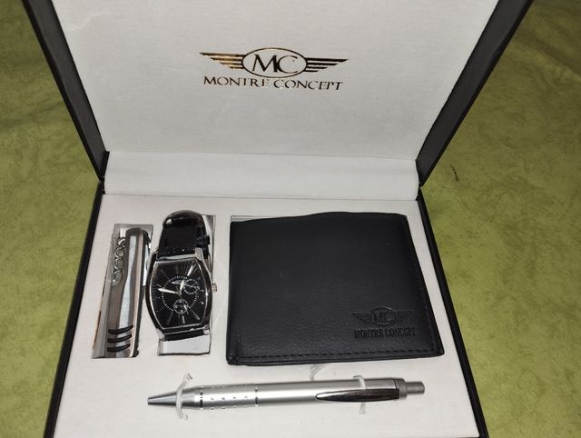 Regalo hombre: reloj, cartera ,navaja y bolígrafo