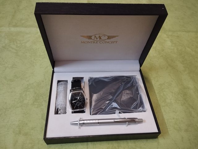 Regalo hombre: reloj, cartera ,navaja y bolígrafo
