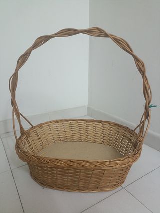 Cesta mimbre marrón