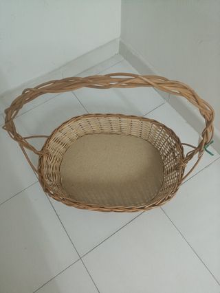 Cesta mimbre marrón