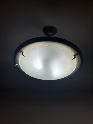 Lampara techo vintage dorada