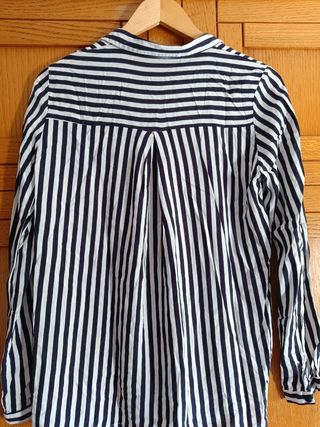 Camisa a rayas M - Blanco y Negro