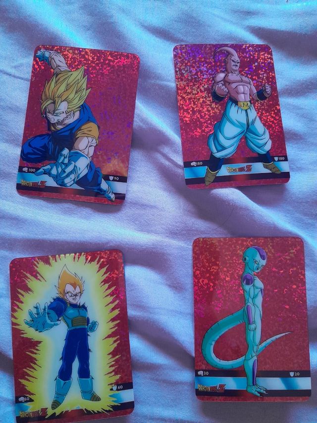 4 cartas Dragon Ball Z Platinum