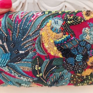 Clutch Zara fiori multicolor