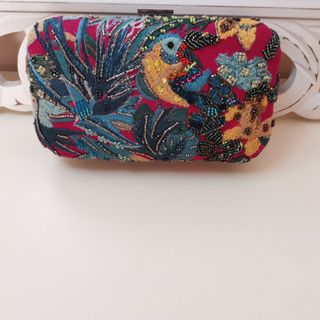 Clutch Zara fiori multicolor