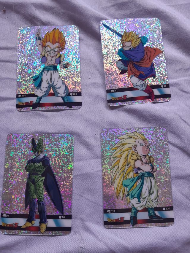 4 cartas Dragon Ball Z Platinum