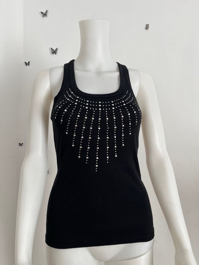 Top negro c/pedrería