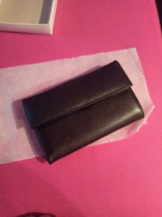 Cartera de cuero negra Sr