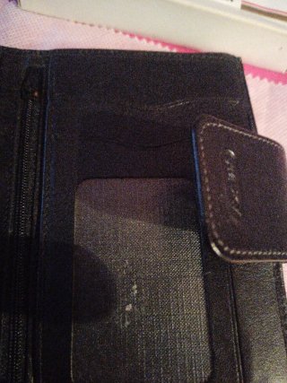 Cartera de cuero negra Sr