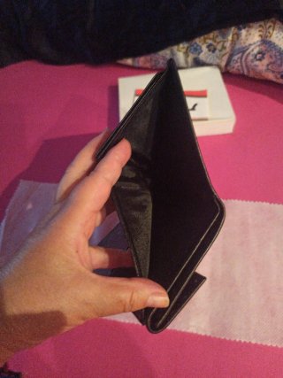 Cartera de cuero negra Sr
