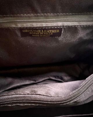 Bolso tote artístico en piel italiana artesanal